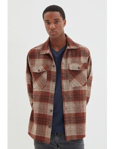 Trendyol Tile Oversize Lumberjack Plaid Shirt