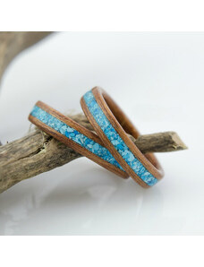 Nordwood Rings Snubní prstýnky MAHAGON AND BLUE HOWLITE NWR1NWR8/ANO2