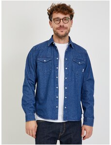 Modrá pánská džínová košile Blend - Pánské