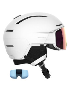 Lyžařská helma se štítem Salomon Driver Prime Sigma Plus White