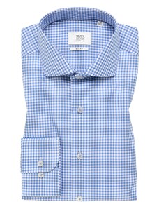 Košile Eterna Slim Fit "Karo Twill" kostkovaná modrá / bílá 8128_13F682