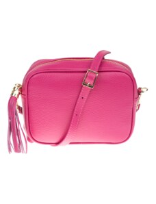 NovaKabelka.cz Kožená kabelka crossbody Bala Fuxia růžová