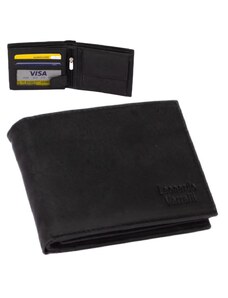 Leonardo Verrelli Pánská černá peněženka kožená