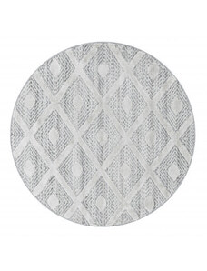 Ayyildiz koberce Kusový koberec Pisa 4707 Grey kruh - 80x80 (průměr) kruh cm