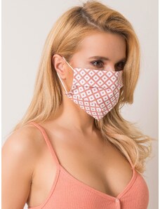 Fashionhunters Zaprášená růžová ochranná maska s geometrickými vzory