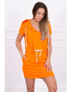 Kesi Zavazované šaty s kapucí oranžové