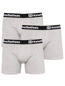 3PACK pánské boxerky Horsefeathers Dynasty heather gray