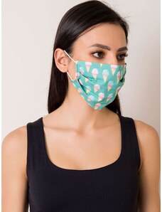 Fashionhunters Zelená ochranná maska s potiskem