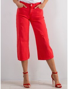 Fashionhunters Červené roztrhané džíny