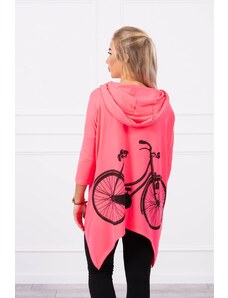 Kesi Mikina s růžovým neonovým potiskem jízdního kola