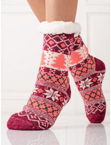 Shelovet women's winter socks with sheepskin coat