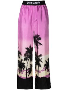 PALM ANGELS růžové pyžamové kalhoty Sunset