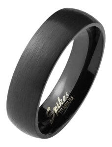 Atreya Personalizovaný šperk Černý titanový prsten s polomatným povrchem