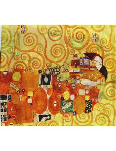 Bavlissimo Šála bavlněná 180 x 70 cm Strom života od Gustava Klimta milující pár