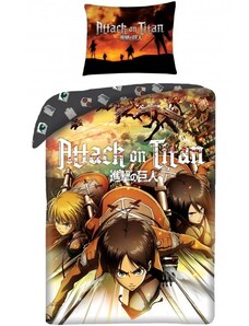 Halantex Bavlněné ložní povlečení Útok titánů - Attack on Titan - 100% bavlna - 70 x 90 cm + 140 x 200 cm