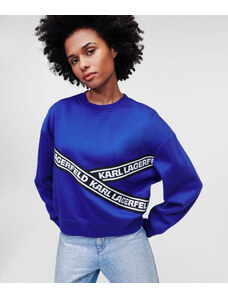 MIKINA KARL LAGERFELD DOUBLE JERSEY CROPPED SWEAT