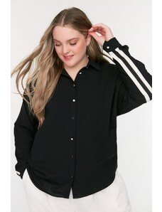 Trendyol Curve Plus Size Shirt - Black - Relaxed fit