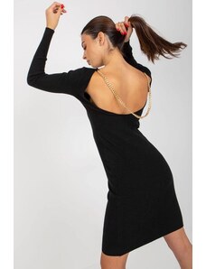 Sexy černé šaty s holými zády 2307