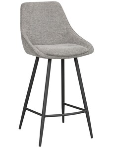 Světle šedá látková barová židle ROWICO SIERRA 67 cm