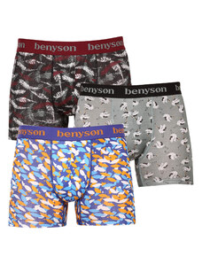 3PACK pánské boxerky Benysøn bambusové vícebarevné (BENY-7010)