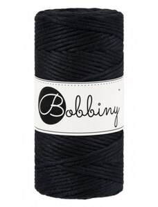 Bobbiny MACRAME regural - BLACK (black) 3 mm