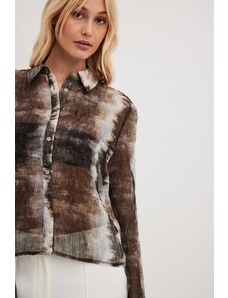 NA-KD Trend Printed Structured Shirt