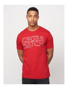 Pánské tričko Crosshatch červené