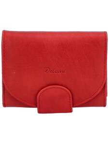Dámská kožená peněženka červená - Delami Erlene červená