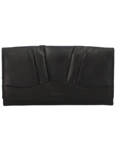 Delami Dámská kožená peněženka s módním reliéfem Delfino, černá