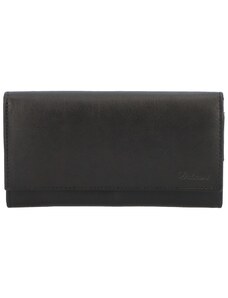Delami Klasická dámská kožená peněženka Claudia, černá