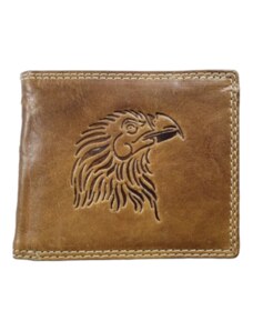 Tillberg Luxusní kožená peněženka s orlem hnědá 2393