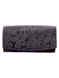 Roberto Dámská kožená peněženka s motivem fialová 4531