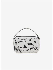 Černo-bílá dámská květovaná kabelka Desigual Onyx Narbonne Mini - Dámské