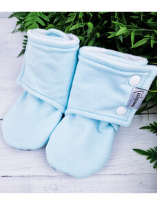 Kulišárny Capáčky barefoot s microfleece AQUA white