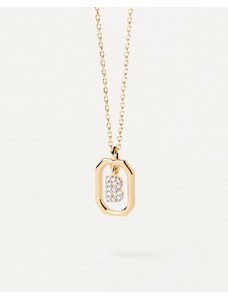 PDPAOLA Zlatý náhrdelník s písmenem B