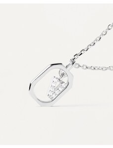 PDPAOLA Stříbrný náhrdelník s písmenem V