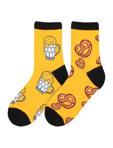 Pánské ponožky vysoké Pivní - žlutá