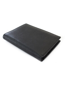 Černá pánská kožená peněženka - dokladovka s vnitřní zápinkou Tilemahos
