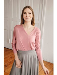 By Your Side Woman's Blouse Aloe Antic Rose