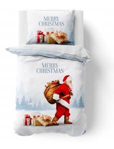 Kvalitex bavlna povlečení Merry christmas 3D 140x200 70x90