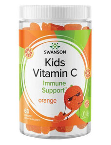 Swanson Kids Vitamin C Pomeranč, 60 ks, gummies, 125 mg