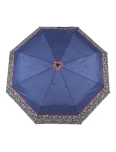 Perletti Dámský skládací deštník manuální Kytky na borduře