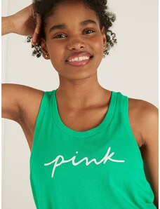 Victoria's Secret PINK zelené tílko Knit Racerback Perfect Tank Top
