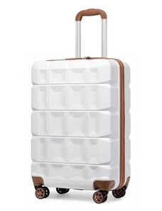 KONO Cestovní kufr - malý ABS plastový bílý