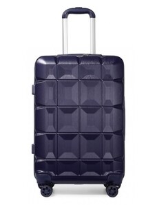 KONO Cestovní kufr - medium ABS plastový tmavomodrý
