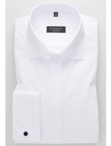 Zakázková výroba - Comfort Fit - nežehlivá košile Eterna "Twill" - neprůhledná bílá - kolekce CEREMONI