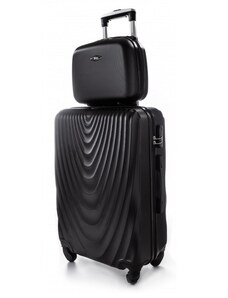 Rogal Černá sada (taška+kufr) skořepinových kufrů "Motion" - vel. L, XL