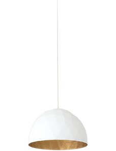 Nordic Design Bílo zlaté kovové závěsné světlo Leontine 35 cm