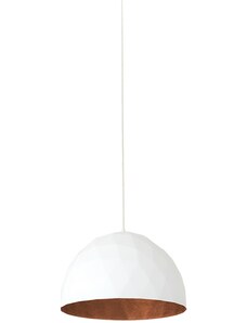 Nordic Design Bílo měděné kovové závěsné světlo Leontine 35 cm
