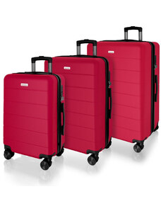 AVANCEA Sada cestovních kufrů AVANCEA DE2966 Dark red SML